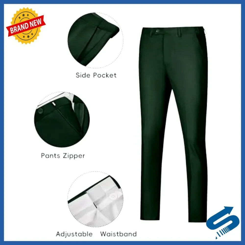 Slim Fit 2-Piece Suit, Recycled Polyester Blend, Business Formal Wear